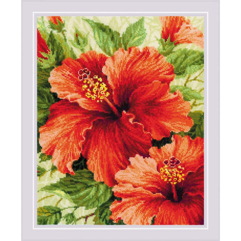 Hibiscus cross stitch kit by RIOLIS Ref. no.: 1967