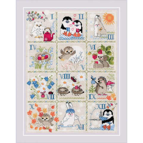 Forest Calendar cross stitch kit by RIOLIS Ref. no.: 1979