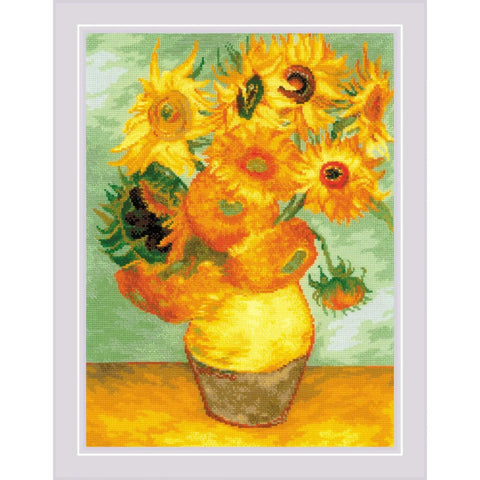Sunflowers after V. Van Gogh's Painting. Cross Stitch kit by RIOLIS Ref. no.: 2032