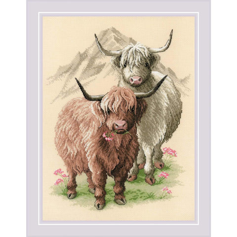 Highland Buddies. Cross Stitch kit by RIOLIS Ref. no.: 2090