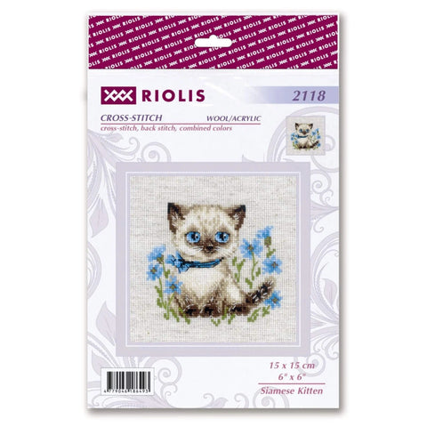 Siamese Kitten. Cross Stitch kit by RIOLIS Ref. no.: 2118
