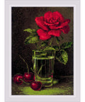 Rose and Sweet Cherry. Cross Stitch kit by RIOLIS Ref. no.: 2123