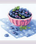 Ripe Blueberry. Cross Stitch kit by RIOLIS Ref. no.: 2168