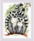 Lemurs Cross Stitch kit by RIOLIS 2196