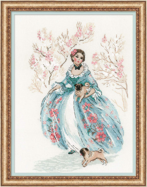 Rococo. Stroll cross stitch kit by RIOLIS Ref. no.: 1723