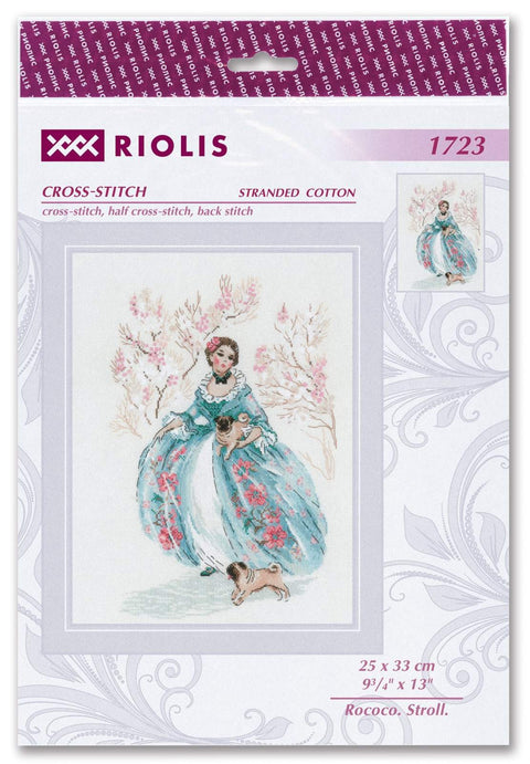 Rococo. Stroll cross stitch kit by RIOLIS Ref. no.: 1723