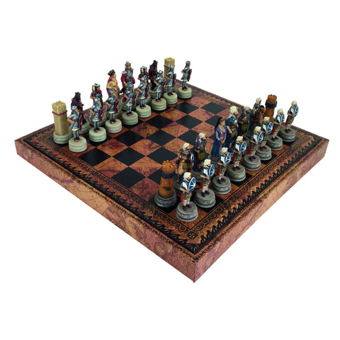 ROMANS vs ARABS Chess Set + Box