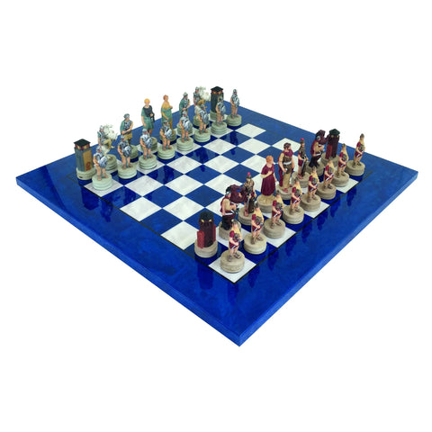ROMANS vs GREEKS Chess Set Briar Erable