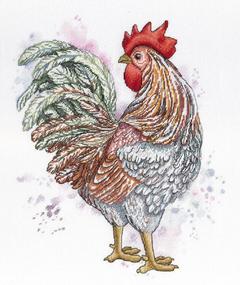 Rooster SNV-596 cross stitch kit by MP Studio