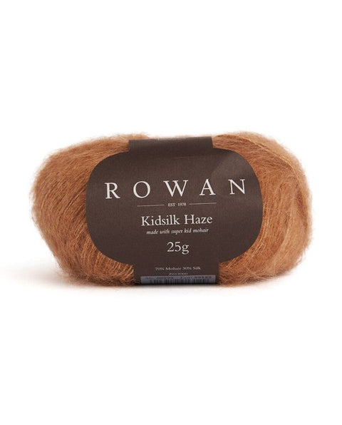 Caramel Kidsilk Haze 732 – Rowan Mohair Silk Lace Yarn, 25g Skein, Luxury Super Kid Mohair & Silk Knitting Crochet Yarn