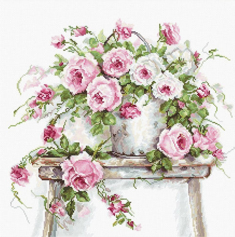 Roses on a Stool SB2331 - Cross Stitch Kit