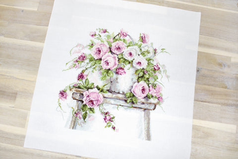 Roses on a Stool SB2331 - Cross Stitch Kit