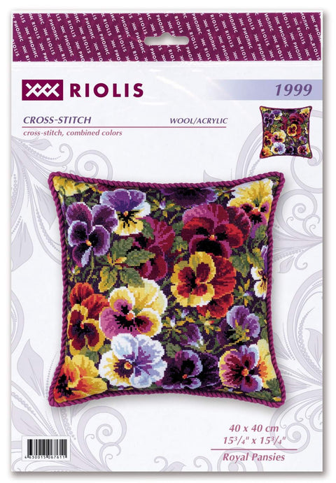 Royal Pansies Cross Stitch kit by RIOLIS Ref. no.: 1999