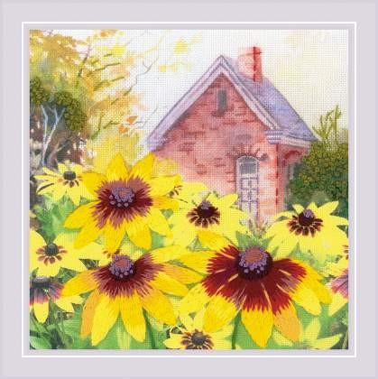 Rudbeckia in the Garden. Cross Stitch kit by RIOLIS Ref. no.: 0096 PT