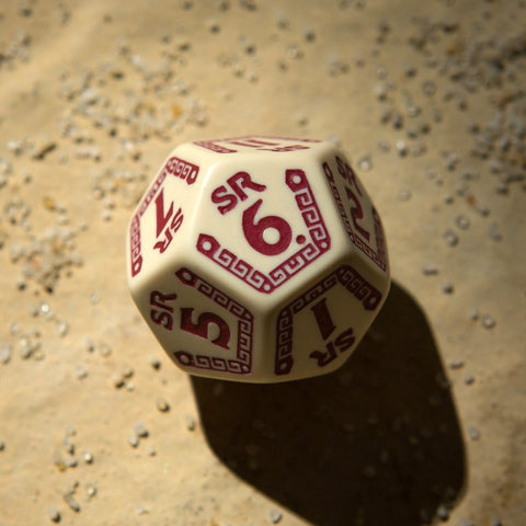 Runequest expansion Dice set beige and burgundy