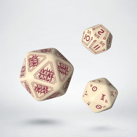 Runequest expansion Dice set beige and burgundy