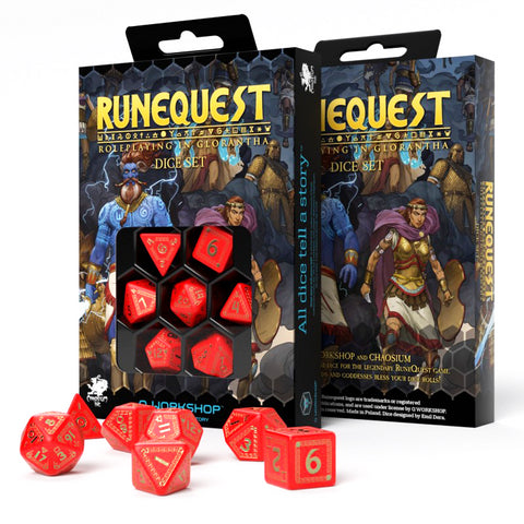 Runequest Dice Set red and gold