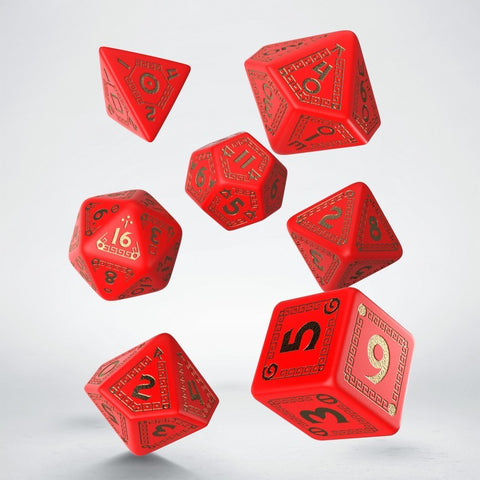 Runequest Dice Set red and gold