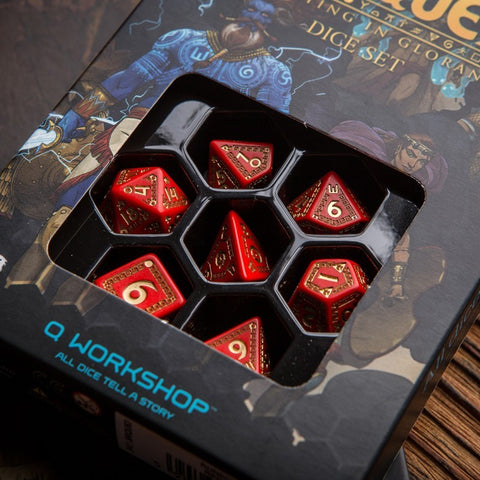 Runequest Dice Set red and gold