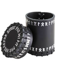 Runic Black Leather Dice Cup