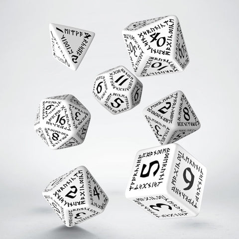 Runic Dice Set white and black