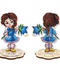 Cross Stitch Embroidery Kit Blue-Eyed Girl
