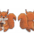 Christmas Cross Stitch Kit Squirrel Ornament