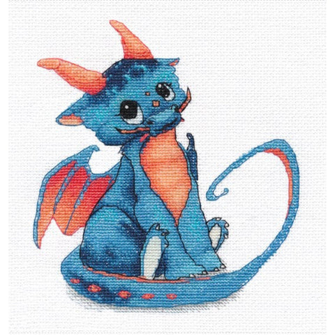 Dragon Cross Stitch Kit with Canvas, Threads, Needle and Pattern for Decorative Embroidery and Framing by Oven