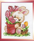 Rabbit with Tulips S715 - Hobby.lt