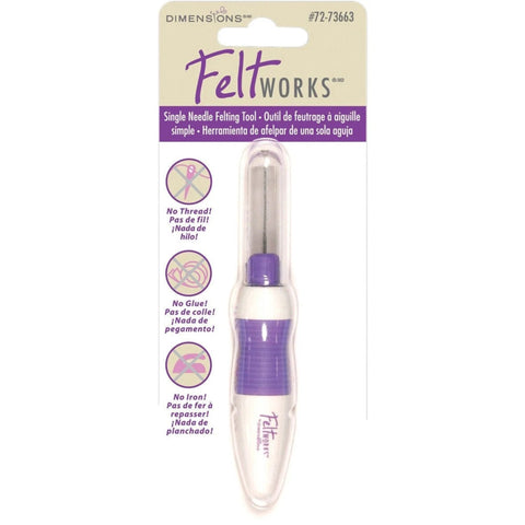 Dimensions Felting Needle Tool with Replaceable Needles for Dry Wool Felting, Natural Wool, Synthetic Fiber and Craft Projects