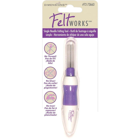 Dimensions Felting Needle Tool with Replaceable Needles for Dry Wool Felting, Natural Wool, Synthetic Fiber and Craft Projects
