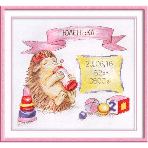 Hedgehog Sampler Girl S914 - Hobby.lt