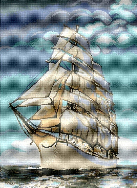 Sail SB335 - Cross Stitch Kit by Luca-s