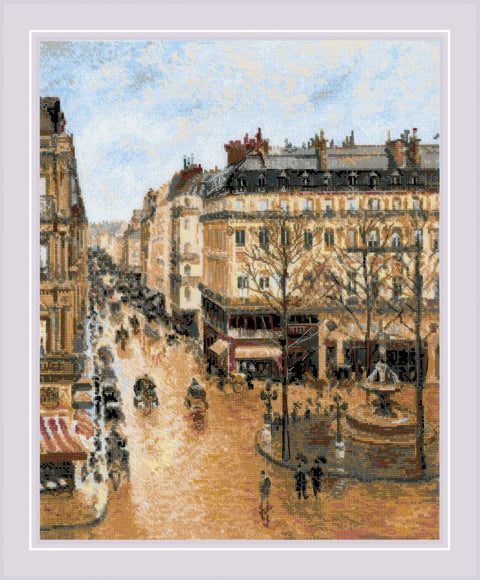 Saint-Honoré Street after C. Pissarro's Painting. Cross Stitch kit by RIOLIS Ref. no.: 1955