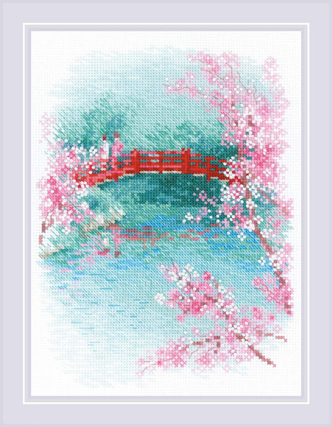 Sakura. Bridge cross stitch kit by RIOLIS Ref. no.: 1745