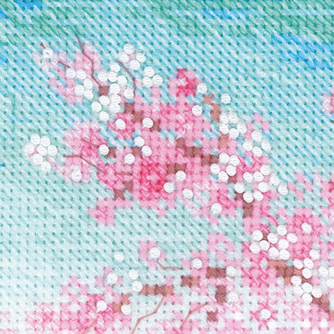 Sakura. Bridge cross stitch kit by RIOLIS Ref. no.: 1745