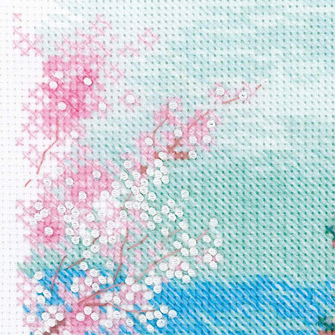 Sakura. Pagoda cross stitch kit by RIOLIS Ref. no.: 1743