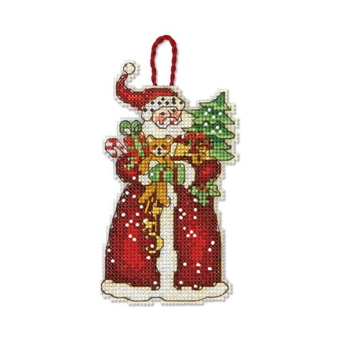 Santa Ornament (6.5 x 12 cm) - Cross Stitch Kit by DIMENSIONS