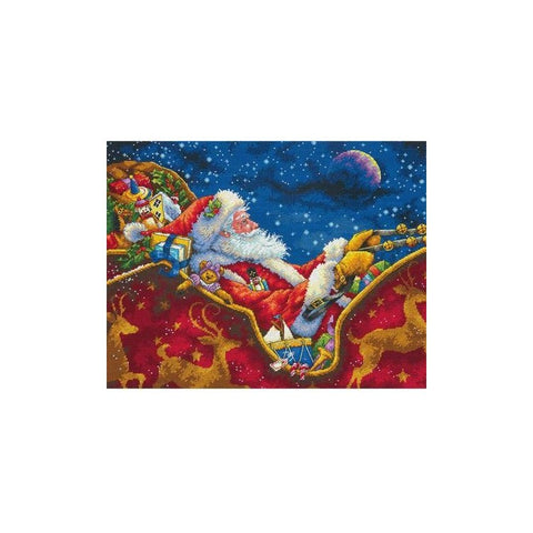 Santa's Midnight Ride  - Cross Stitch Kit by DIMENSIONS