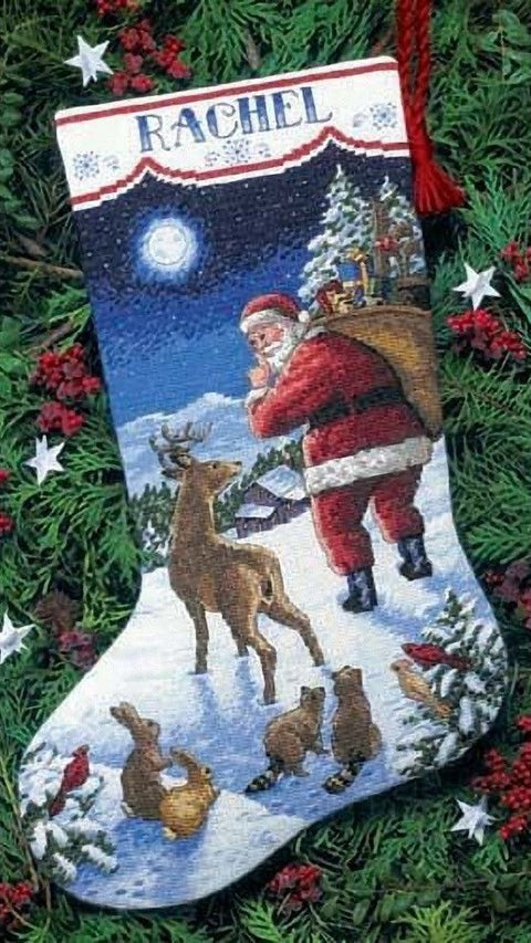 Santa’s Arrival Christmas Stocking - Cross Stitch Kit by DIMENSIONS