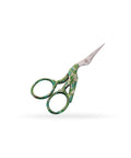 Stork Embroidery Scissors Green 9 cm