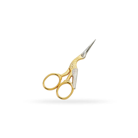 Stork Embroidery Scissors Gold Handles 11.5 cm