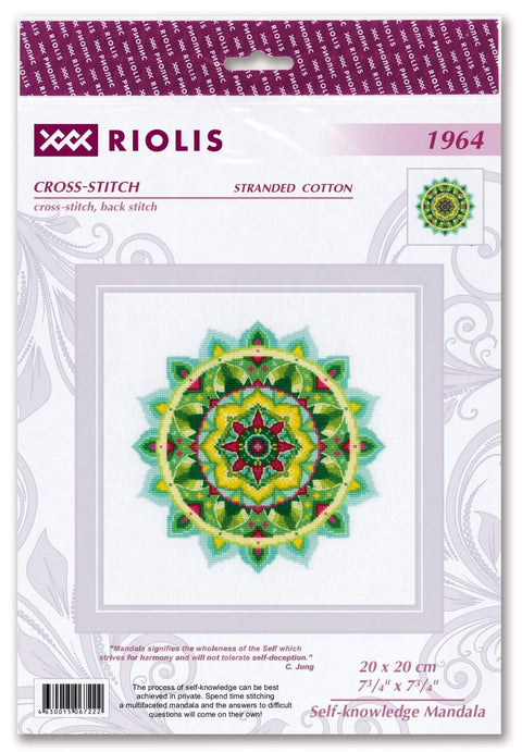 Self-knowledge Mandala cross stitch kit by RIOLIS Ref. no.: 1964