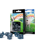 Shimmering Llama Dice Set navy blue and white