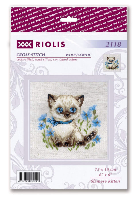 Siamese Kitten. Cross Stitch kit by RIOLIS Ref. no.: 2118