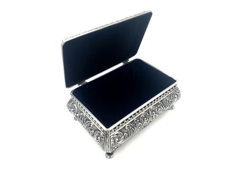 Silver Metal Jewelry Box - 20-74M