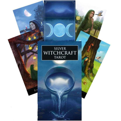 Silver Witchcraft Kit Book Set Tarot Cards Lo Scarabeo