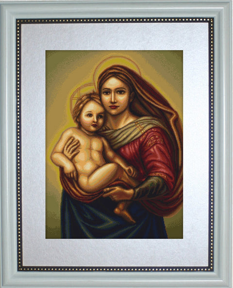 Sistine Madonna SB419 - Cross Stitch Kit by Luca-s