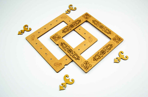 Square Magnetic Embroidery Hoop 21 x 21 cm, 6 mm, for Cross Stitch and Decorative Embroidery, Embroidery Craft
