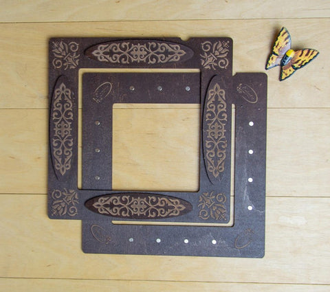 Magnetic Embroidery Hoop, 21 x 21 cm Square Frame, 3 mm, Cross Stitch, Aida, Linen & Cotton, Embroidery Craft